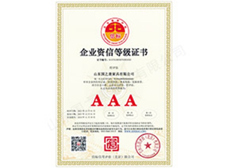 企业信用评估等级证书